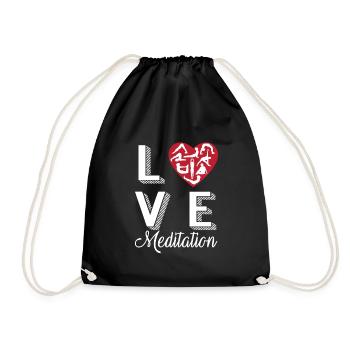 Meditation, Zen Yoga and Pilates - Drawstring Bag - black - Front