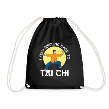 Meditation, Zen Yoga and Pilates - Drawstring Bag - black - Front