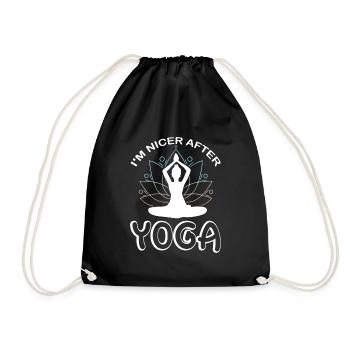 Meditation, Zen Yoga and Pilates - Drawstring Bag - black - Front