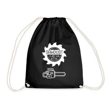 Sawdust is a man glitter funny Saw Quotes - Drawstring Bag - black - Front