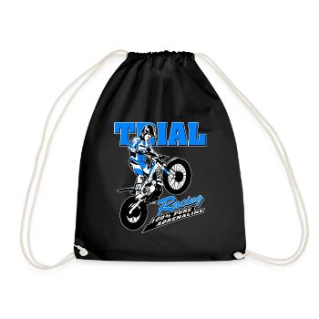 Trial - Trialsport - Moto Trial - Motorcycle Trial - Drawstring Bag - black - Front
