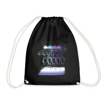 Solar System Multiple Space Astronaut - Drawstring Bag - black - Front