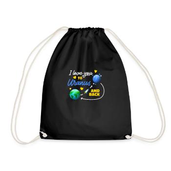 Je t’aime à Uranus et de retour à Uranus - Sac de sport léger - noir - Devant