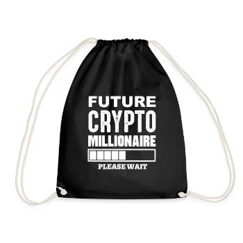 Future Crypto Millionaire Loading please wait - Drawstring Bag - black - Front