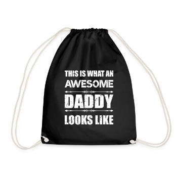 This is what an best Daddy looks like best Father - Turnbeutel - Schwarz - Vorne