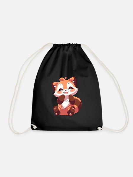 Roter Panda - Turnbeutel - Schwarz