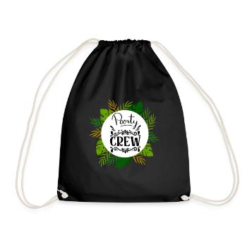Party Crew mit Palmen Blätter with Palm Leaves - Sac de sport léger - noir - Devant
