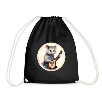 L’opossum joue du banjo - Sac de sport léger - noir - Devant