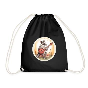 L’opossum joue du banjo - Sac de sport léger - noir - Devant
