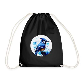 Geai bleu - Sac de sport léger - noir - Devant