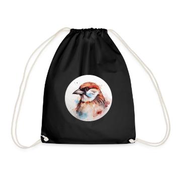 Moineau domestique - Sac de sport léger - noir - Devant