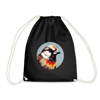 Moineau domestique - Sac de sport léger - noir - Devant