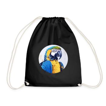 Ara bleu-or - Sac de sport léger - noir - Devant