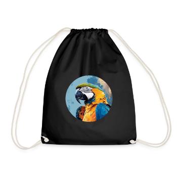 Ara bleu-or - Sac de sport léger - noir - Devant
