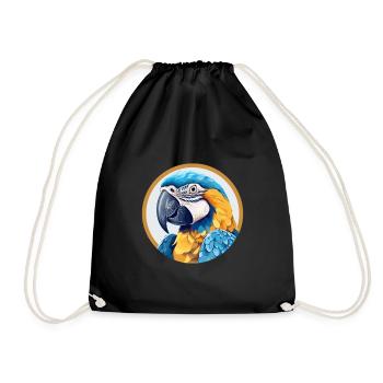 Ara bleu-or - Sac de sport léger - noir - Devant