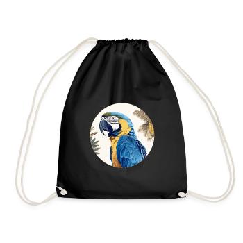 Ara bleu-or - Sac de sport léger - noir - Devant