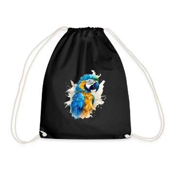 Ara bleu-or - Sac de sport léger - noir - Devant