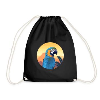 Ara bleu-or - Sac de sport léger - noir - Devant