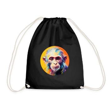 Singes capucins - Sac de sport léger - noir - Devant