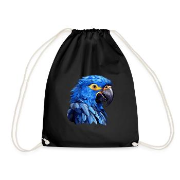 Hyacinth Macaw - Drawstring Bag - black - Front