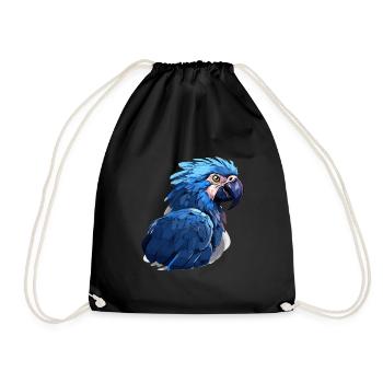Hyacinth Macaw - Drawstring Bag - black - Front