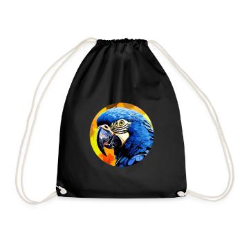 Hyacinth Macaw - Drawstring Bag - black - Front