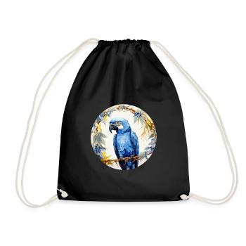 Hyacinth Macaw - Drawstring Bag - black - Front