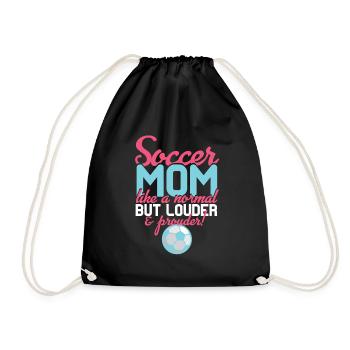 Maman de football comme une fière normale plus forte - Sac de sport léger - noir - Devant