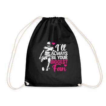 Football Je serai toujours ton plus grand fan - Sac de sport léger - noir - Devant