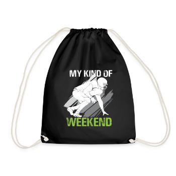 Football My kind of weekend footballer - Drawstring Bag - black - Front
