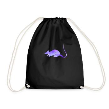 Rat Galaxy Space Milky Way Rat - Drawstring Bag - black - Front