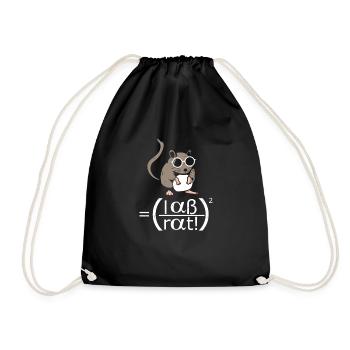 Rat Lab Rat Experiment Expert Rat - Drawstring Bag - black - Front