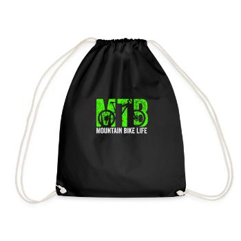 MTB Mountain Bike Life Loves Bike Life - Drawstring Bag - black - Front