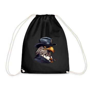Hawk mafia - Drawstring Bag - black - Front