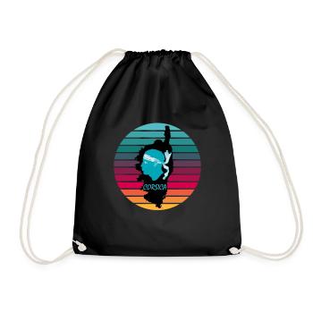 Corse France avec tête de pirate Corse - Sac de sport léger - noir - Devant