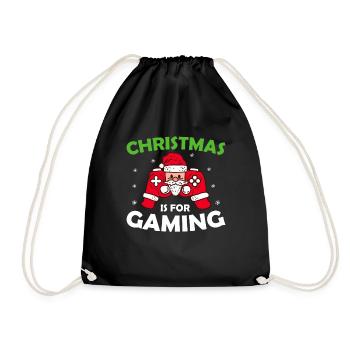 Noël, c’est pour le Père Noël gamer - Sac de sport léger - noir - Devant