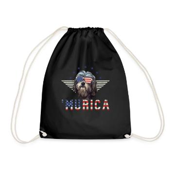 Havanese Sunglasses Murica Flag Gift - Drawstring Bag - black - Front