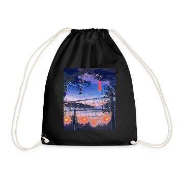 The Mountains of Japan - Drawstring Bag - black - Front