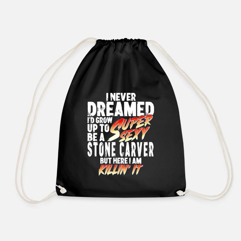 Cadeau de sculpture sur pierre de tailleur de pierre super sexy - Sac de sport léger - noir
