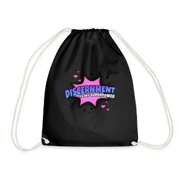 Judgement is my superpower trait - Drawstring Bag - black - Front