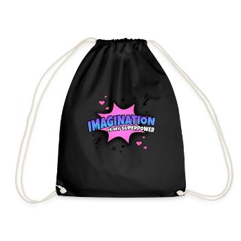 L’imagination est mon trait de caractère de superpouvoir - Sac de sport léger - noir - Devant