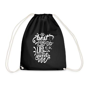 Les meilleures choses de la vie sont douces - Sac de sport léger - noir - Devant