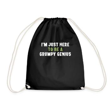 Je suis juste là pour être un sarcasme de génie - Sac de sport léger - noir - Devant