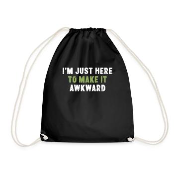 Je suis juste là pour en faire un sarcasme gênant - Sac de sport léger - noir - Devant
