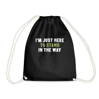 Je suis juste là pour me mettre en travers du chemin Sarcasme - Sac de sport léger - noir - Devant