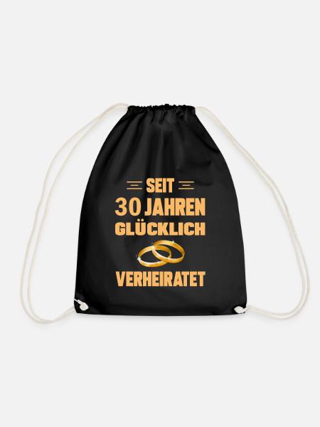 Seit 30 Jahren Verheiratet Hochzeit 30 Jahre - Turnbeutel - Schwarz