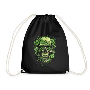 Shamrock Skull Skull Shamrock - Drawstring Bag - black - Front