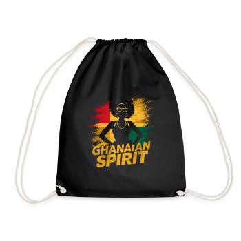 Ghanaian Spirit Reggae Afro Woman Africa Ghana - Drawstring Bag - black - Front