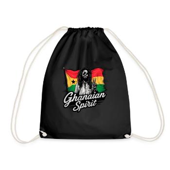 Ghanaian Spirit Rastamann Reggae Dreadlocks Ghana - Drawstring Bag - black - Front