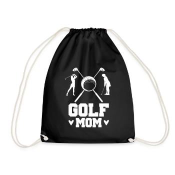 Golf Mom Golfer Mother Golf Ball Game Golf Sport - Turnbeutel - Schwarz - Vorne